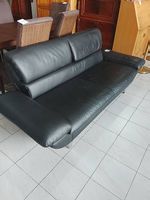 Schwarzes Ledersofa, Echtleder