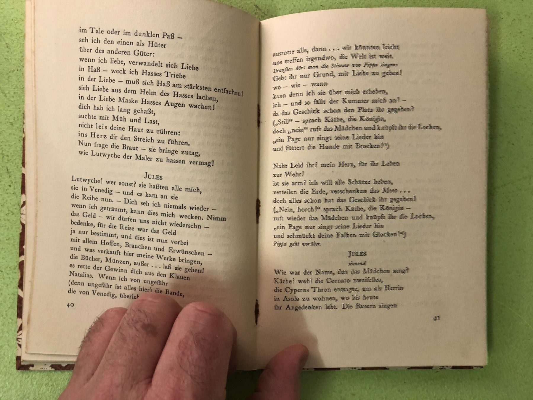 Bücher: Robert Browning: Pippa geht vorüber – Gebraucht aus Zürich von allp 5