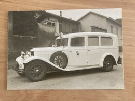 Oldtimer Auto weiss Basel Krankenwagen