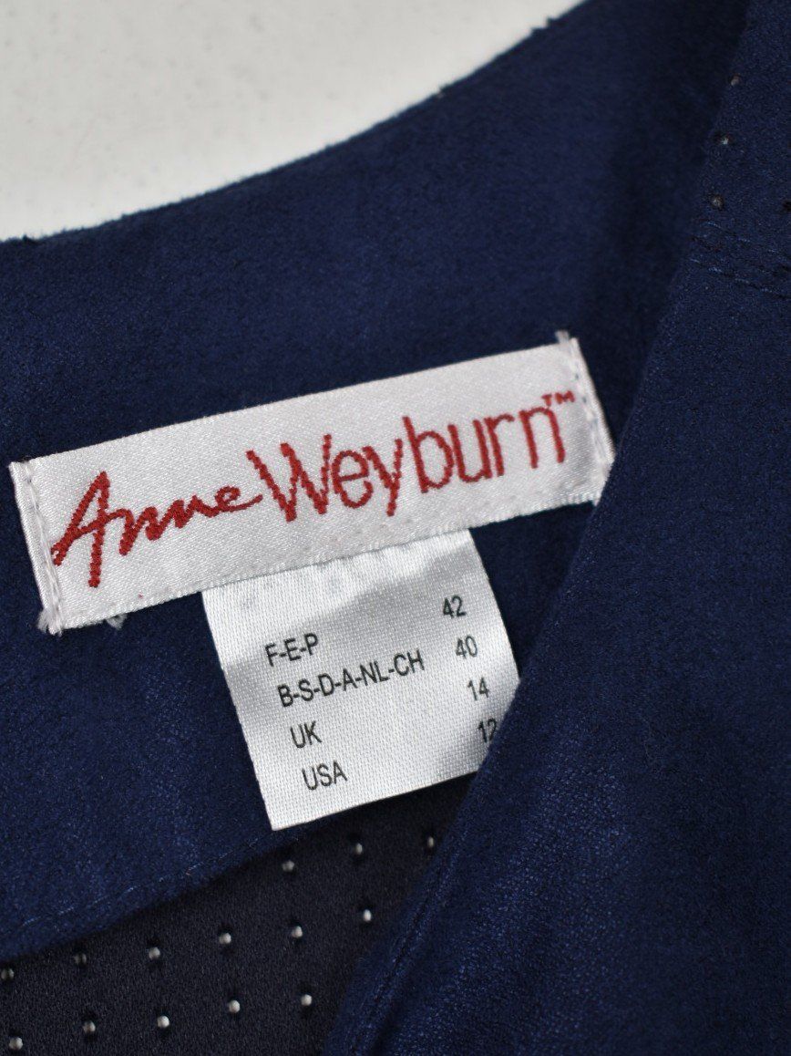 Anne Weyburn Vestiti: Anne Weyburn Kleid, Wildlederoptik, Gr.40, blau – Nuovo (secondo la descrizione) da Nürensdorf venduto da 2ND_STORY 8
