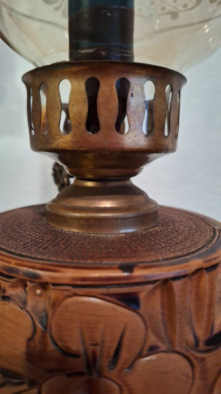 Lampade: Vintage Tischlampe , Keramik oder Ton , mit Zylinder – Usato da Dornach venduto da majo8689 5