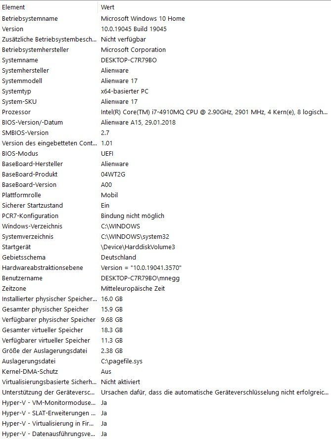 Alienware Notebooks: Alienware 17 Gaming-Laptop i7 Nvidia 3D – Gebraucht aus Werthenstein von  3