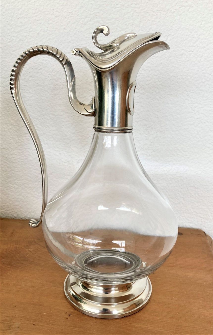 Karaffe Carafe Glas Montur Zinn - Etains Du Manoir France