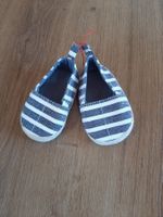 Babyschuhe H&M gestreift blau weiss Grösse 16-17 ungetragen