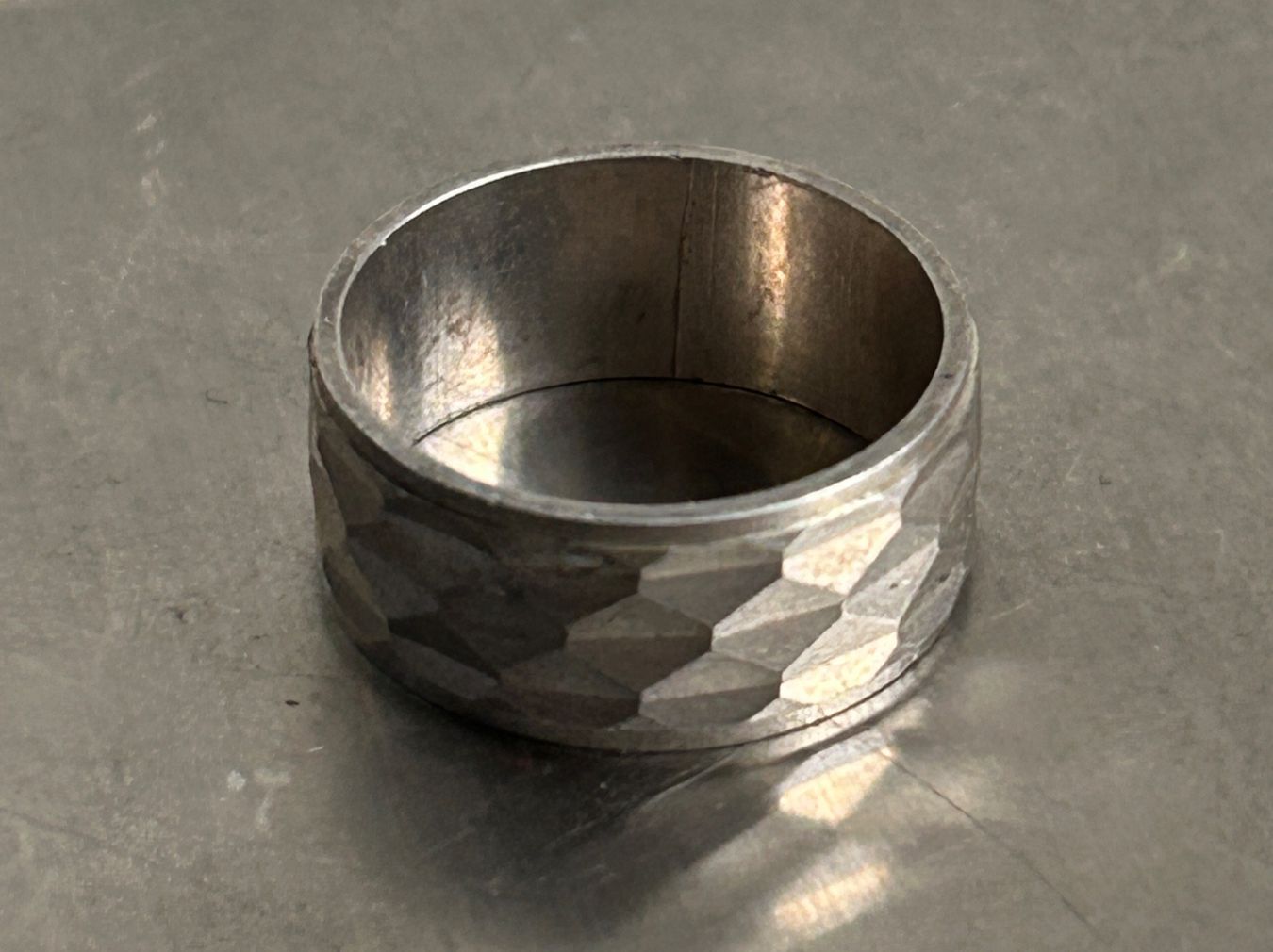 Anelli: Hammer Schlag Ring Silber (Grösse 50) – Usato da Laufen venduto da belleskulptur 6