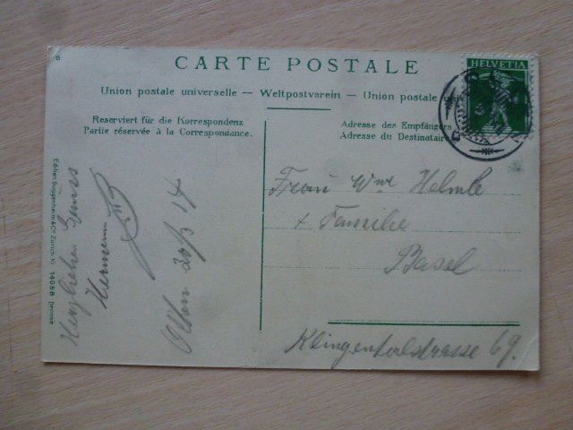 Ansichtskarten: AK Eiger, Mönch und Jungfrau (1914) – Gebraucht aus Walkringen von Casablanca777 1