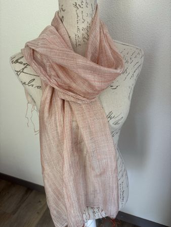 Écharpe vintage, couleur saumon 160x55cm