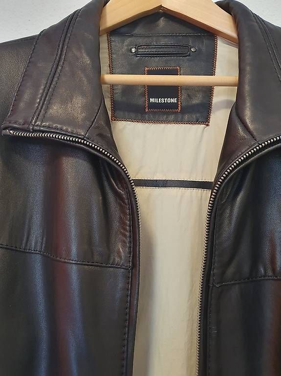 Jacken: Milestone Herren Lederjacke  Modell Bond  100 % Lammleder – Neu (gemäss Beschreibung) aus Giebenach von veszko 1