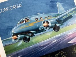 Concordia Flugzeuge - 2 alte Werbungen / Réclames 1946/47