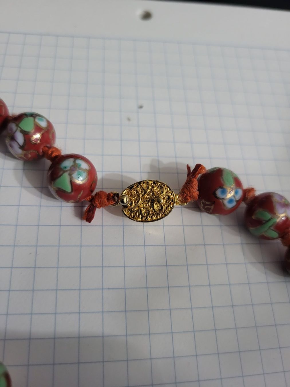 Catenine: Chinesische Halskette, rot ,aus 90er – Usato da Riehen venduto da tamola67 1