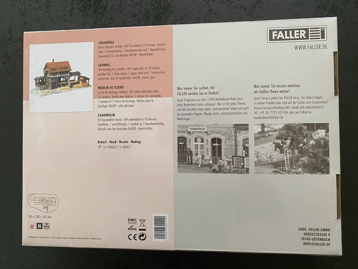 Faller Modellini di ferrovie: FALLER Sägermühle HO 130229 neuwertig – Nuovo e nell'imballaggio originale da Wattwil venduto da Ugasser 2