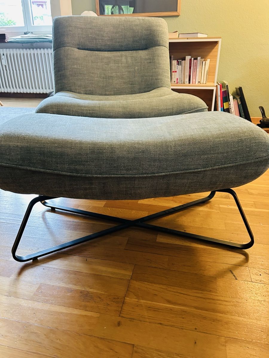 La Redoute Poltrone: Sessel Graugrün inkl.Hocker – Usato da zürich venduto da artekim 4