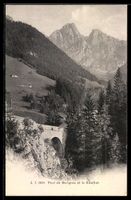 AK Château-d’Oex, Pont de Gerignoz et la Gumfluh