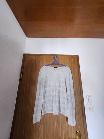 Pull cachemire Caroll gris clair maille fine taille 38