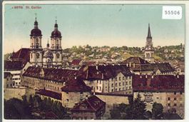 St. Gallen - Generalansicht - Litho