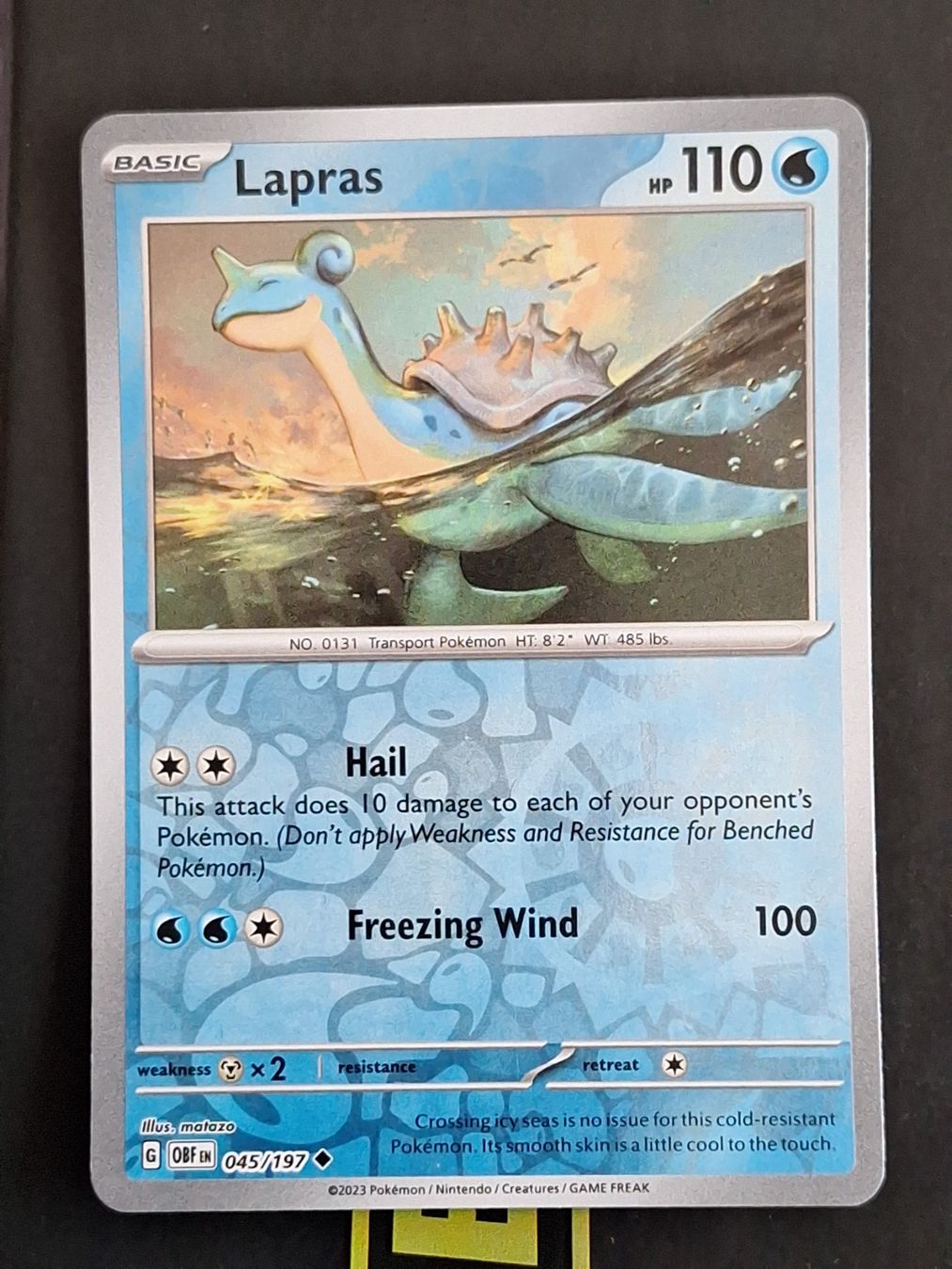 Pokémon Carte collezionabili: Lapras - Pokemon Reverse Holo Obsidian Flames – Usato da Altstätten SG venduto da GGsGameshop