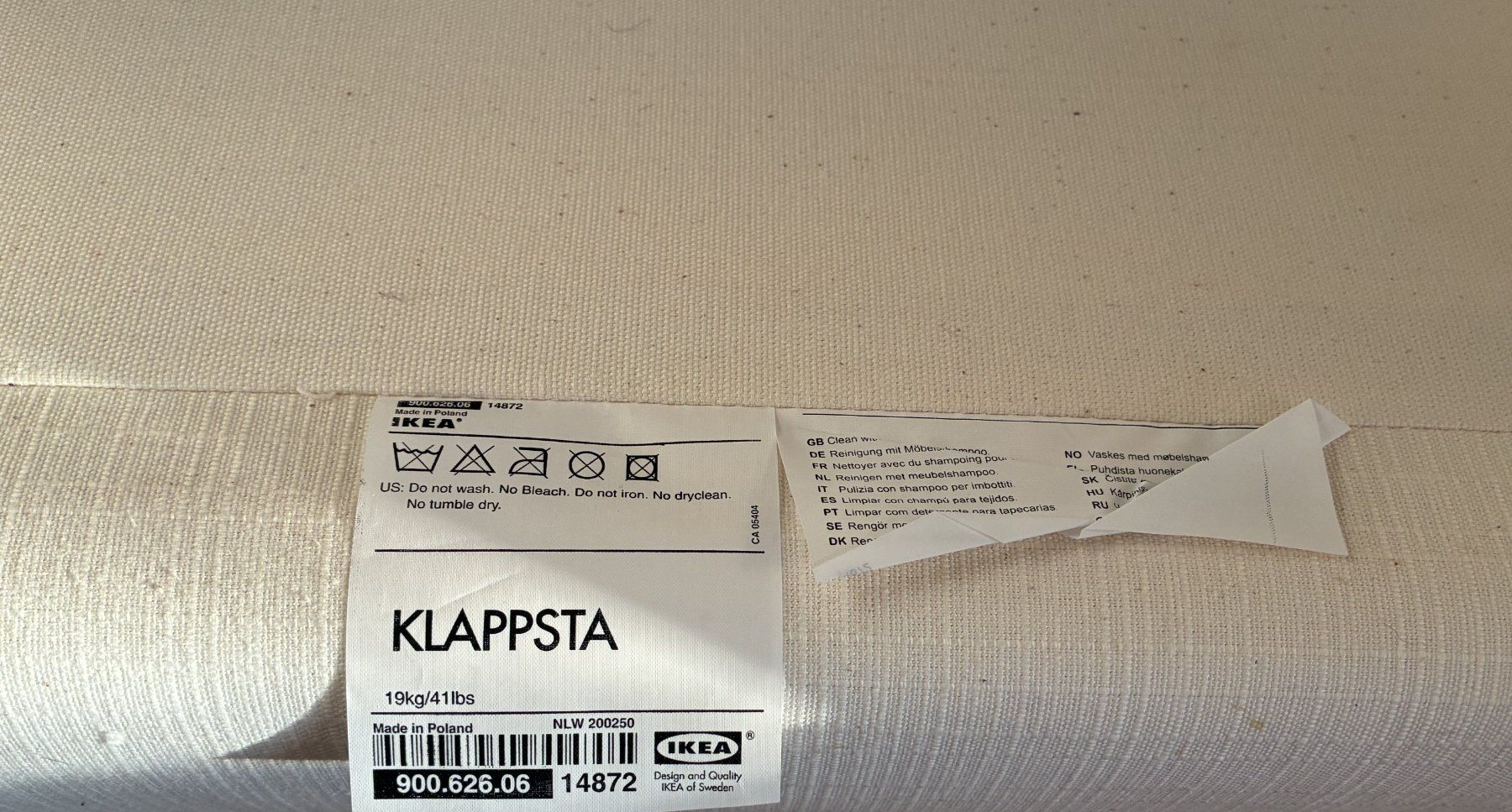 Ikea Poltrone: IKEA Klappsta: bequemer Sessel mit Stoffbezug weiss – Usato da Thun venduto da retoolinoo 5