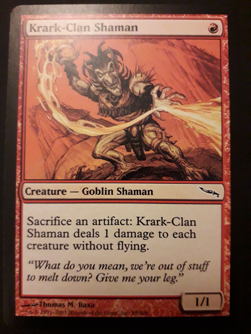 Magic The Gathering Sammelbilder & Trading cards: MTG - Krark-Clan Shaman – Gebraucht aus Lausanne von and_n6mz
