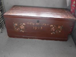Alte bemalte Truhe - Vintage Look!