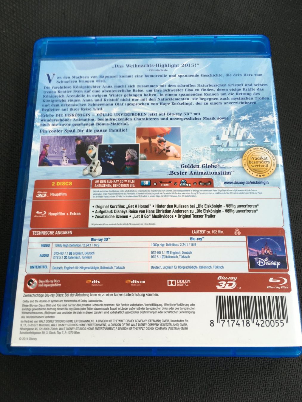 Tutti i DVDs: Die Eiskönigin - Völlig unverfroren 2D + 3D [Blu-ray] – Usato da St.Gallen venduto da MedienJoe 1