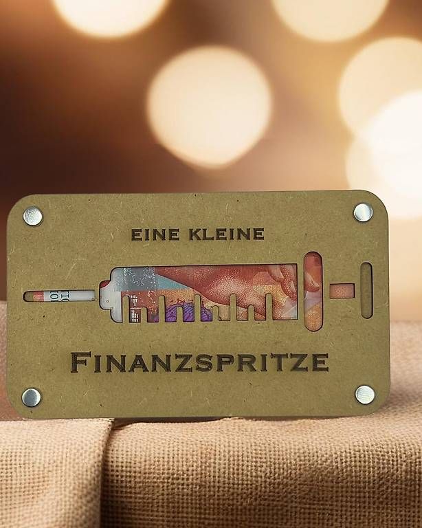 Cartoline: Holz - Geschenkkarte - Finanzspritze – Nuovo e nell'imballaggio originale da Hinterforst venduto da TimberArt