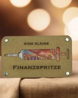 Holz - Geschenkkarte - Finanzspritze