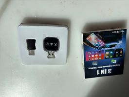 3 en 1 CarPlay pour androïd et Airplay (Apple)