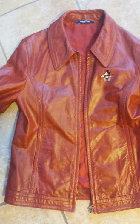 Veste Blouson Jean Paul Gaultier Création - Cuir Bleu Marine - Taille M 38/40 - Occasion Très Bon état