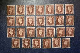Lot timbres UK - George VI (1 1/2 D)