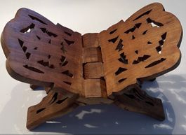 Handgeschnitzter Holz Buchständer Massivholz Klappständer