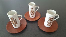 Sammlertassen Schmid Porzellan Handmalerei Vintage