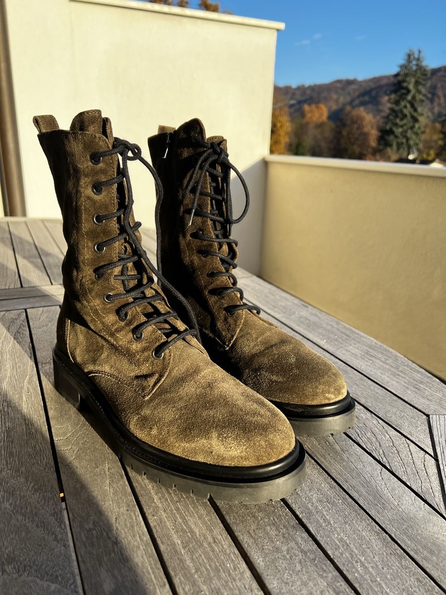 Scarpe da donna: Bottines lacées Ralph Harrison daim vert olive 41 – Usato da Caslano venduto da Elena61 5