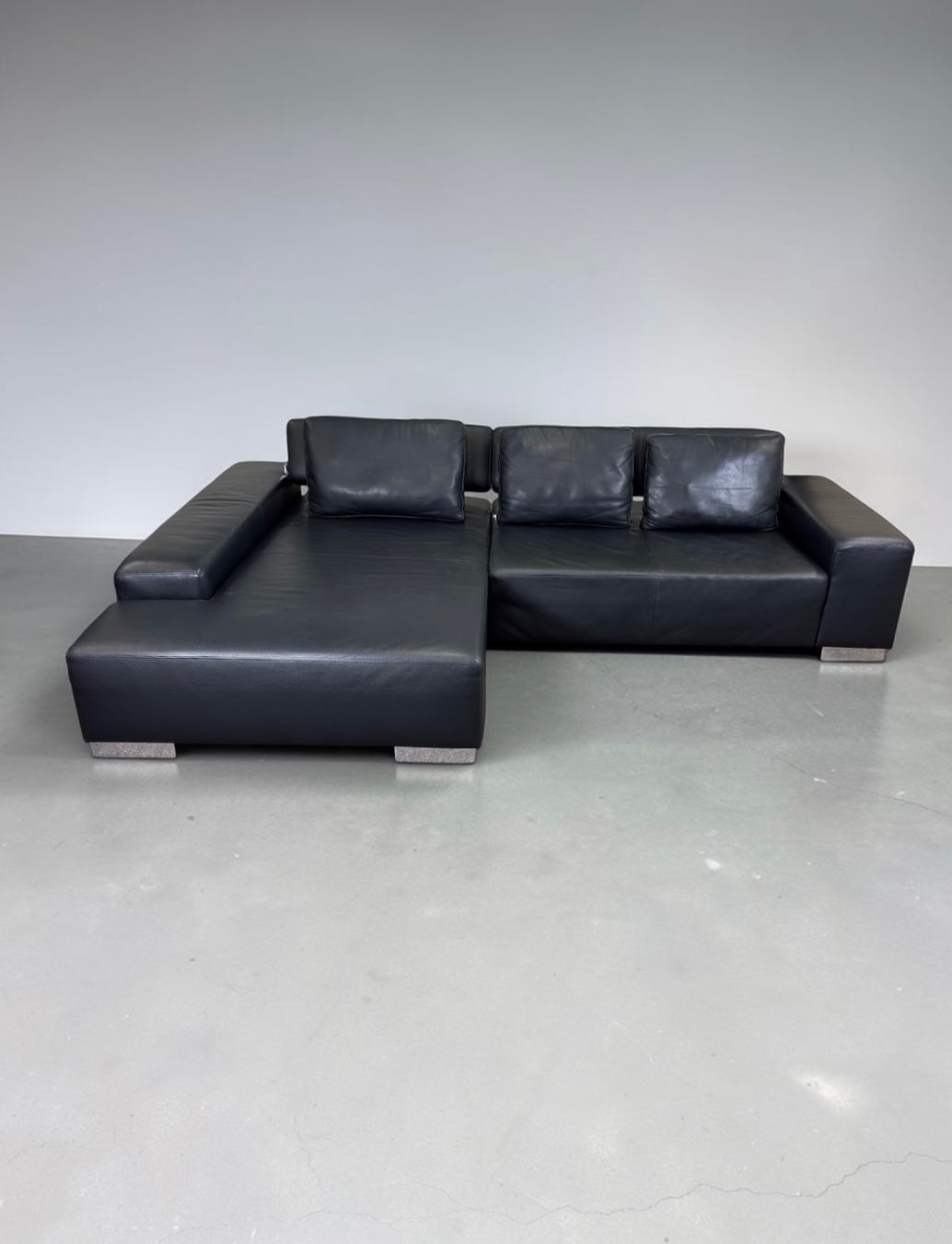 Sofas: Ewald Schillig Ecksofa aus schwarzem Nappaleder – D'occasion à Bachenbülach par Sofalab.swiss 2