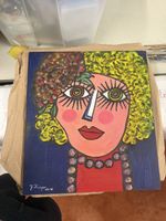 Frau mit Locken Gemälde I