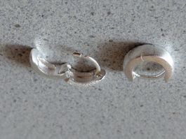 2 Creolen Ohrhänger 925 Silber 1g