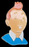 Pin Tintin T-shirt bleu cheveux orange