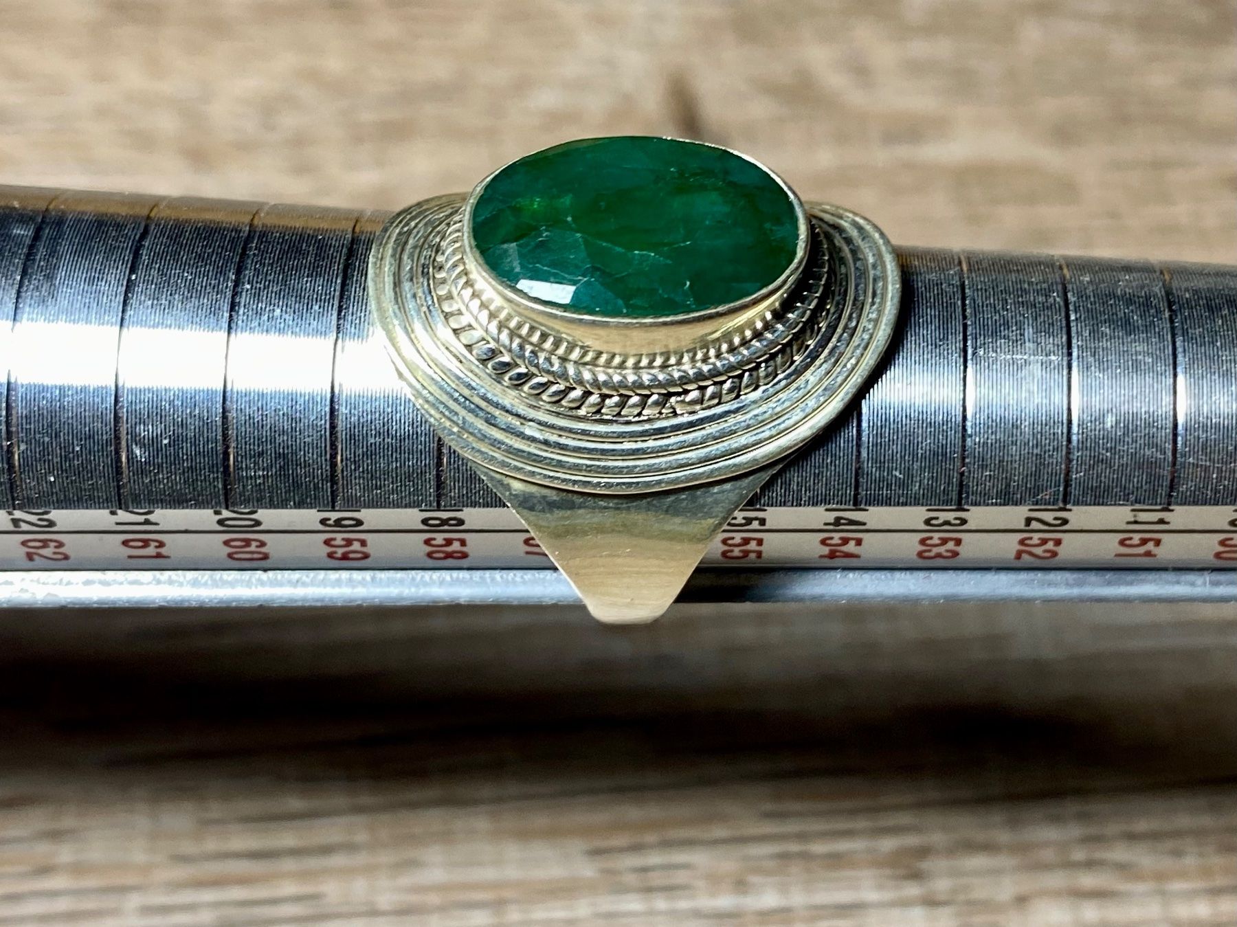 Anelli: orientalischer Silberring natürlicher Smaragd – Nuovo e nell'imballaggio originale da Laax venduto da Kiki_Kingdom3 3