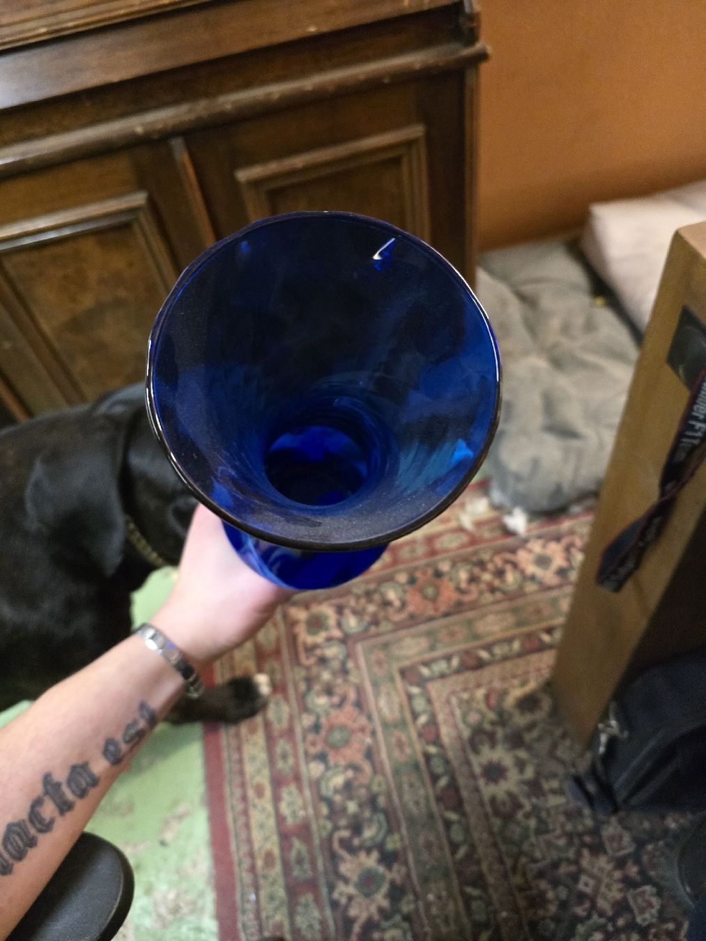 Vasi & Recipienti: Blaue Glasvase 30cm (D) – Usato da Rorschach venduto da TimelessTrading 2