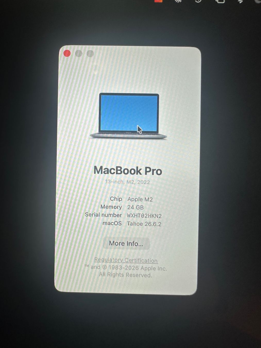 Apple Notebooks: MacBook Pro 13", M2, 2022, 1TB, 24GB – Gebraucht aus Glarus von lea_5lcy 7