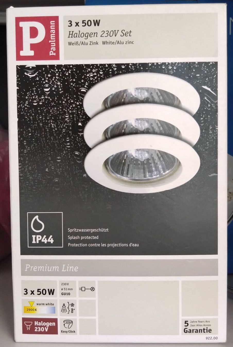 Lampadari & plafoniere: Paulmann Einbauleuchten 3 x 50 Watt Halogen – Usato da Pfäffikon SZ venduto da chianmaijoey