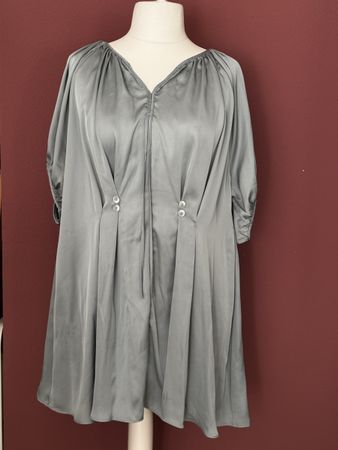 Elegantes, luftiges Kleid H&M graublau Gr. 44