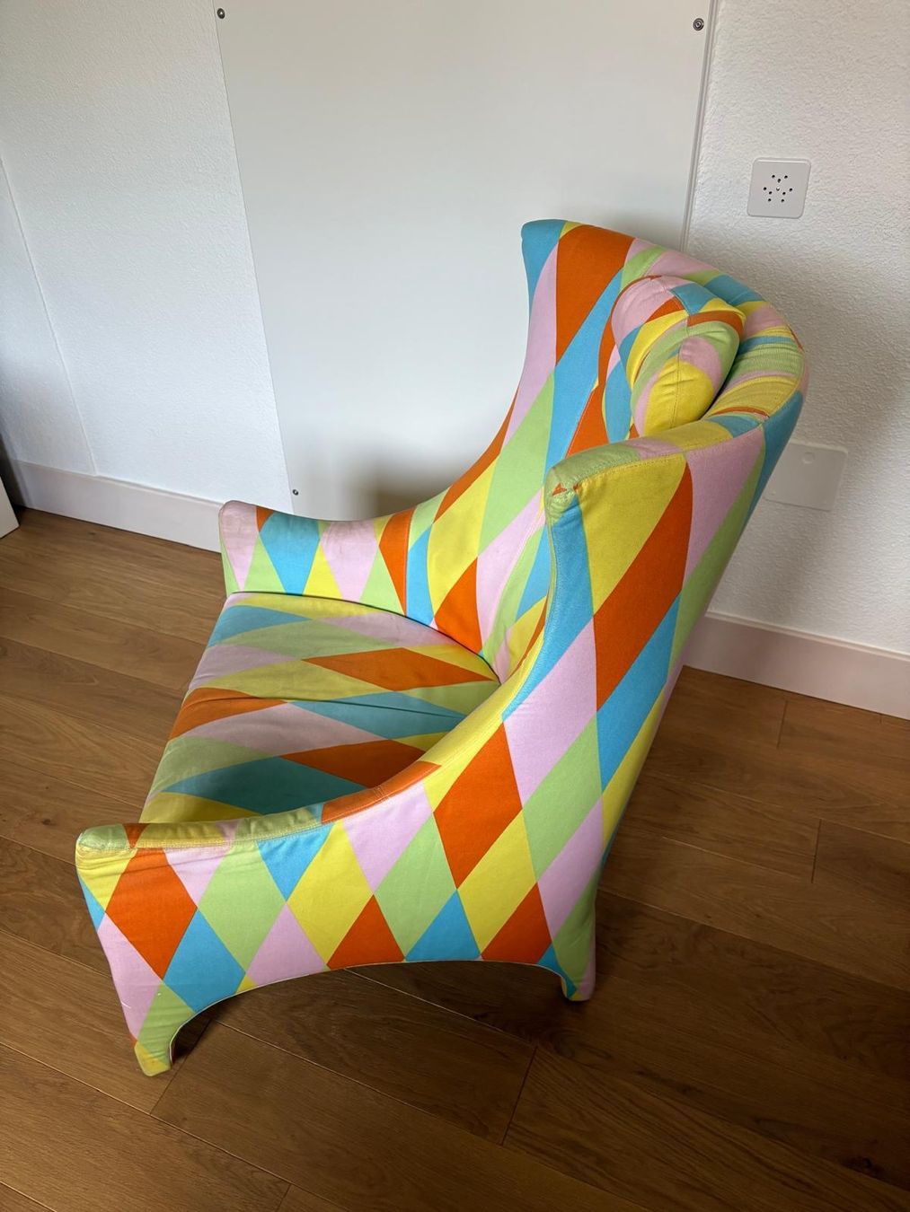 Poltrone: Sessel mit Rautenmuster bunt gemustert, Designermöbel – Usato da Ipsach venduto da kgr_x77q 2