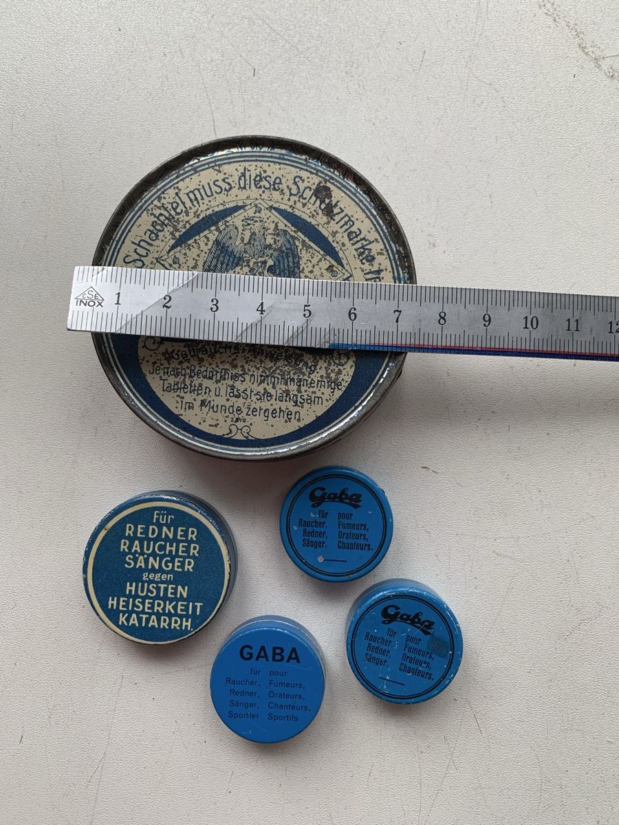 Contenitori & Simili: Vintage GABA Dosen, 5 Stk. – Usato da Egg b. Zürich venduto da ohtannenbaum 2