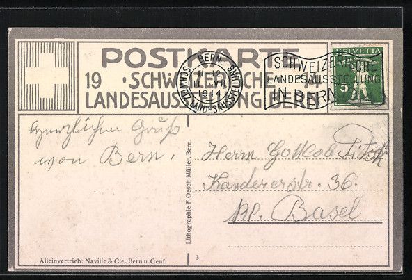 Cartoline postali: Bern, Schweizerische Landesausstellung 1 – Usato da Berlin venduto da bartko-reher 1