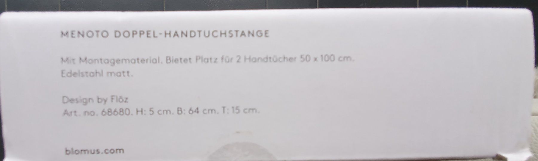 Portasciugamani: Blomus Handtuchhalter | Handtuchstange – Nuovo e nell'imballaggio originale da Honau venduto da schueve2 2
