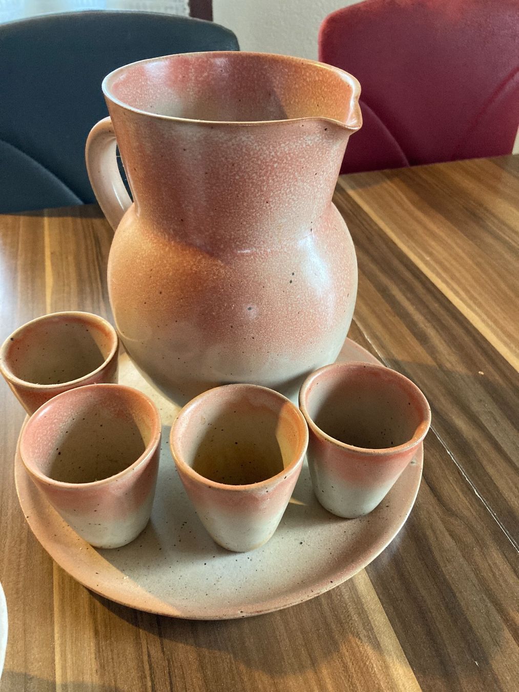 Caraffe: Pichet à vin avec verre et un petit récipient – Usato da Domdidier venduto da qatar1973 1