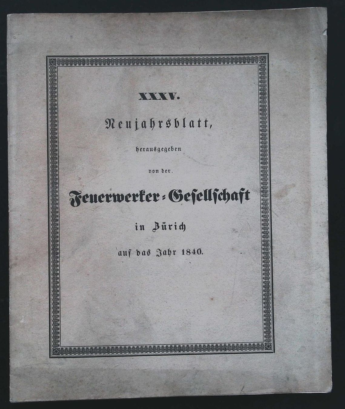 Incisioni: Les Clées  Neujahrsblatt 1840 – Usato da Rafz venduto da Helvet32 2