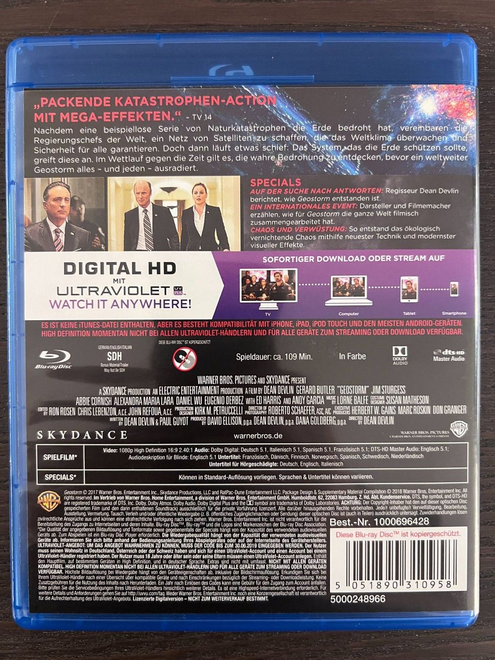 Alle DVDs: Geostorm – Gebraucht aus Zürich von Blu-ray_ZH 1