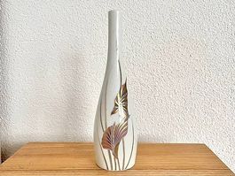 Rosenthal Vase mit Anthurien Muster Flamingoblume