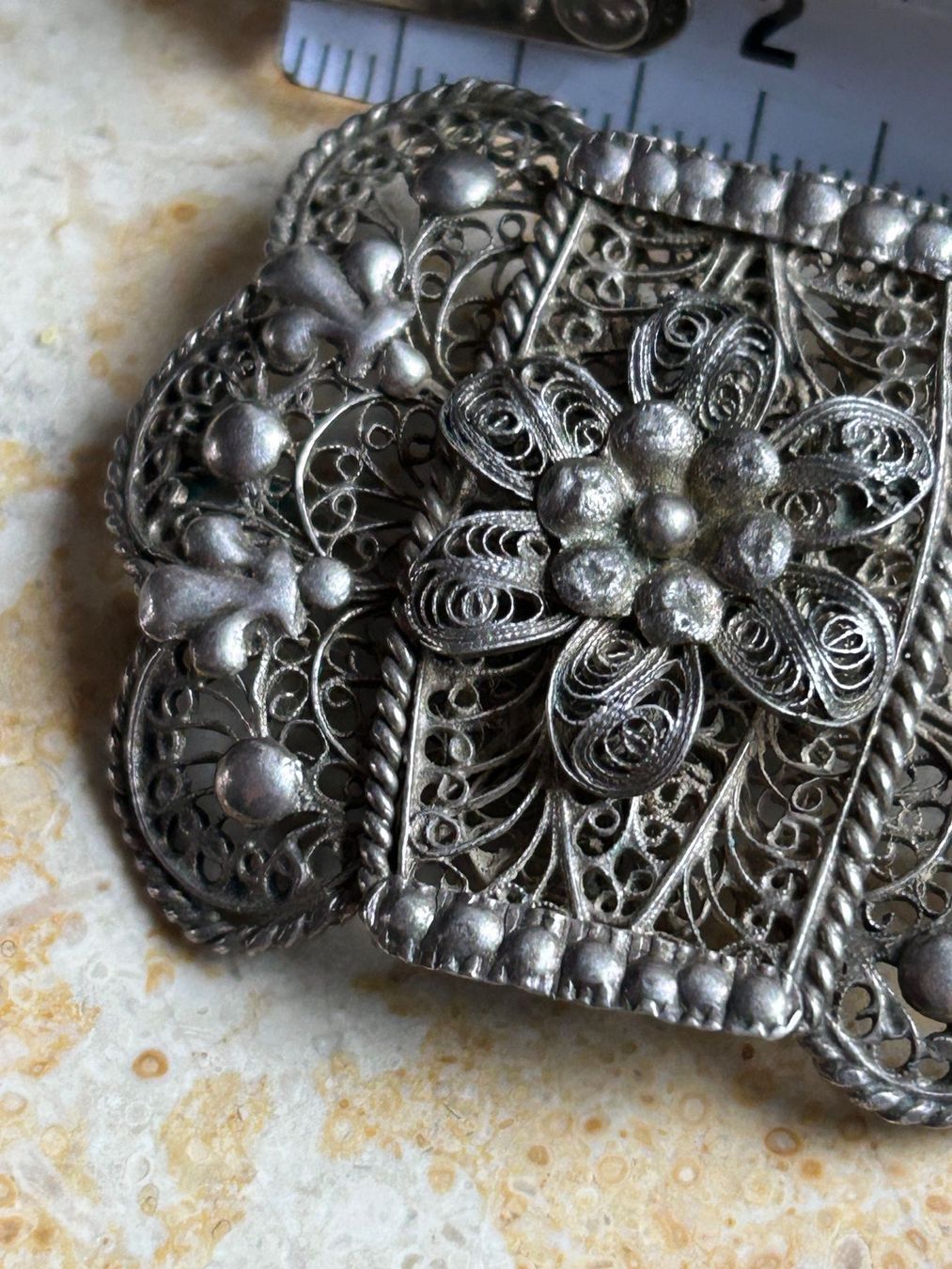 Spille & Fermagli: Antike Brosche - Trachtenschmuck BLUMENBROSCHE – Usato da Dittingen venduto da Bijoubelle 3